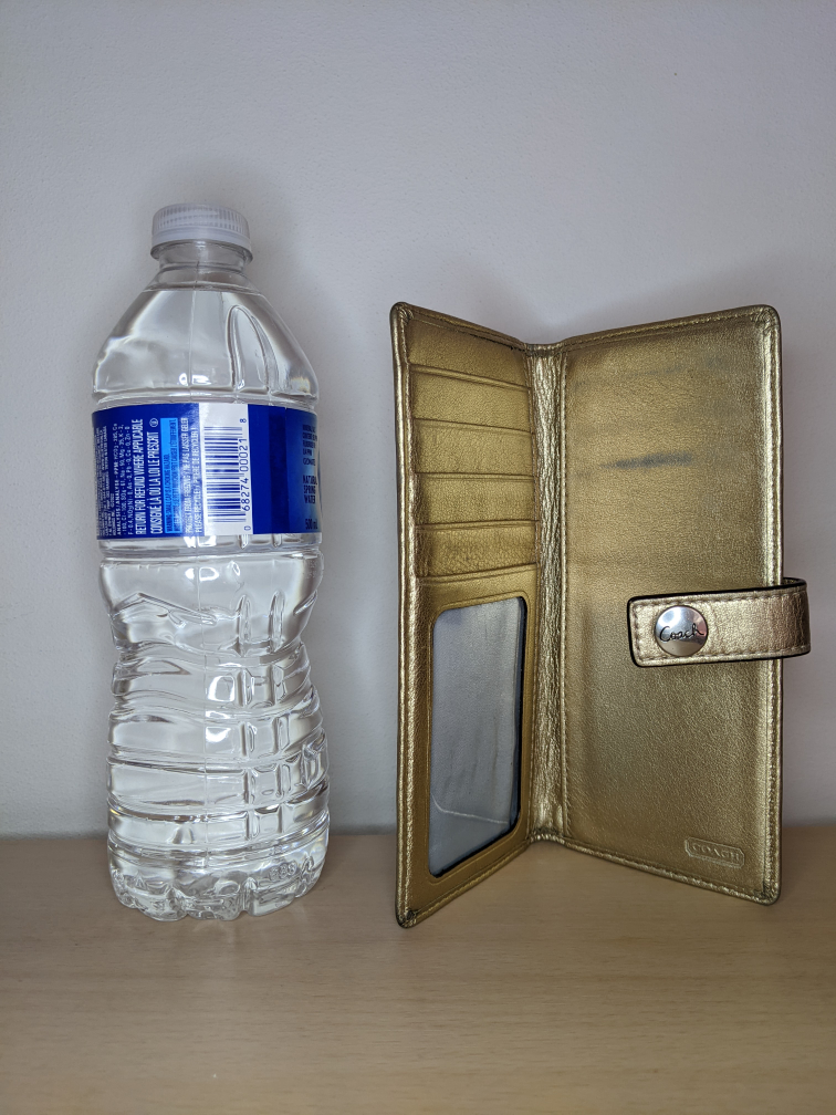 COACH GOLD MULTI CASE SLIM ID WALLET CREDIT CARD RARE VINTAGE image indicator(3)