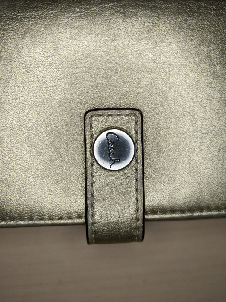 COACH GOLD MULTI CASE SLIM ID WALLET CREDIT CARD RARE VINTAGE image indicator(7)