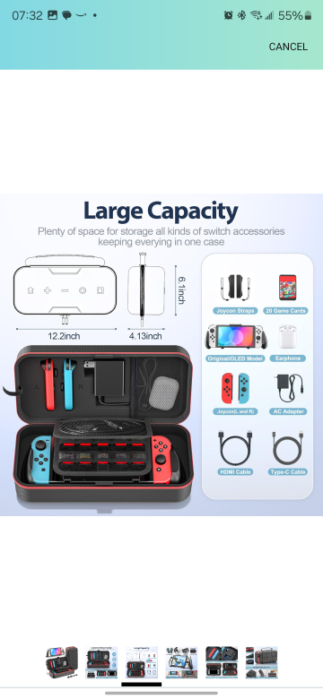 Carrying Case Compatible with Nintendo Switch & Switch OLED - photo 5