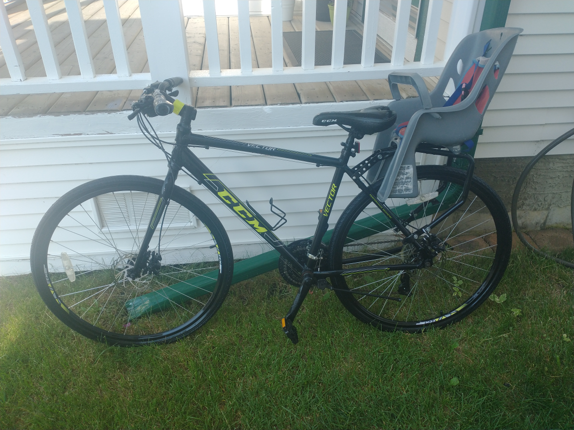 CCM Vector road bike with kids seat