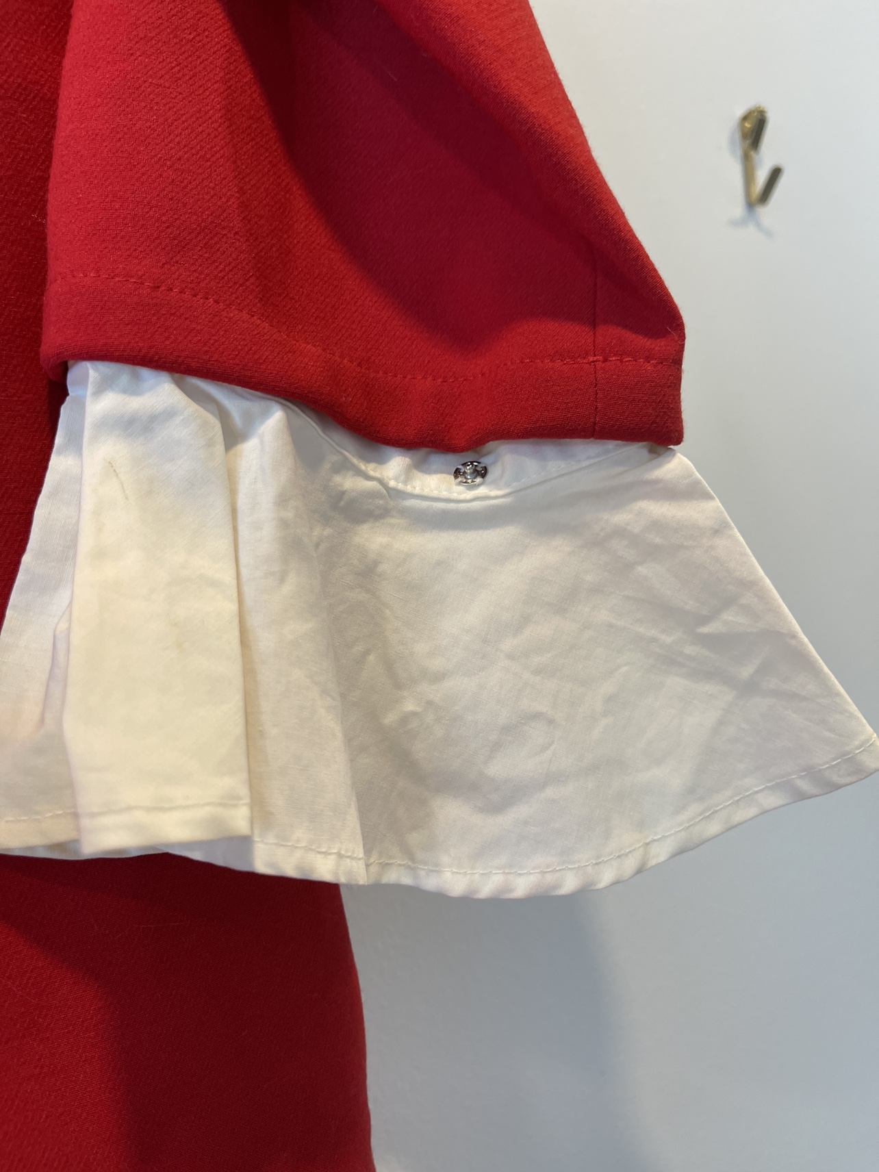 Japan Brand Red Dress with White Sleeves image indicator(3)