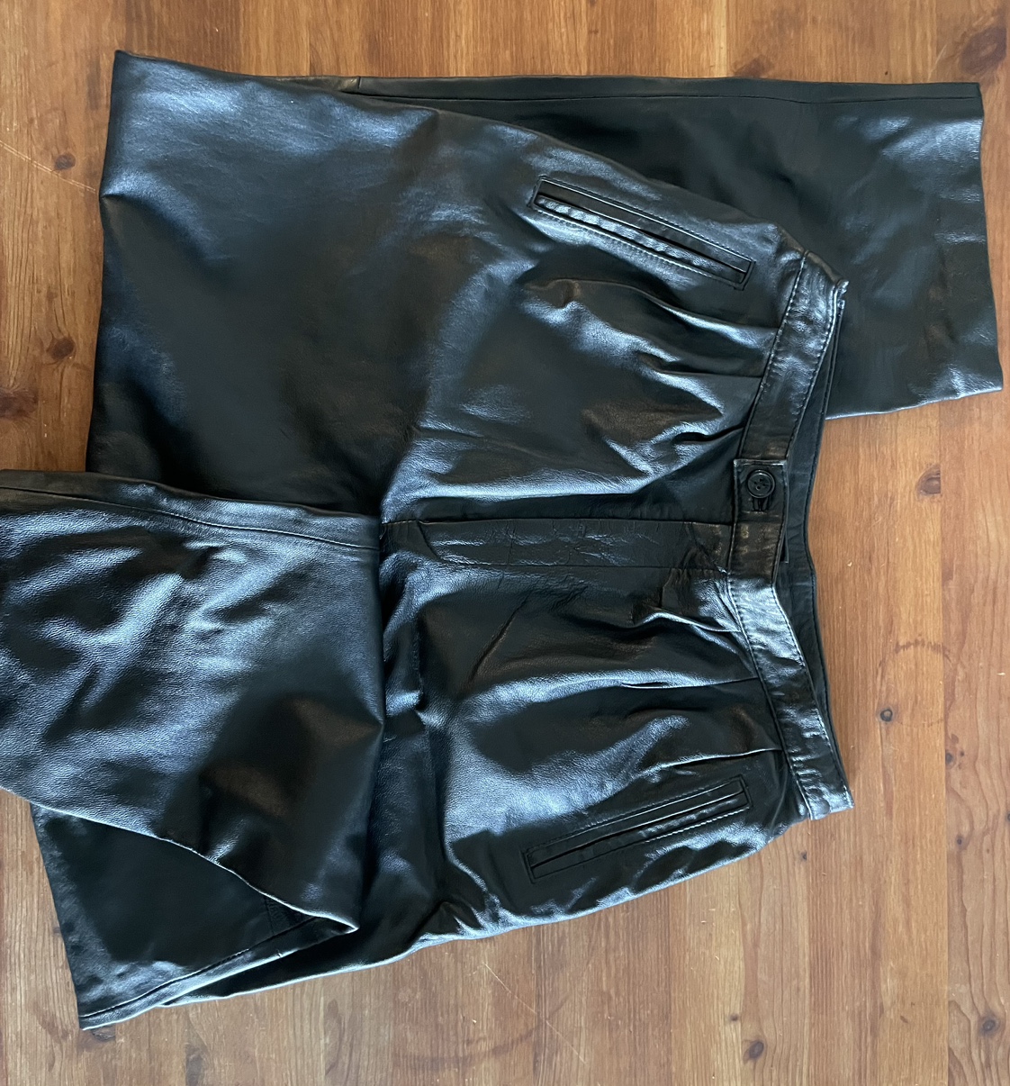 Vintage Leather pleated Pants Size 12 thumbnail