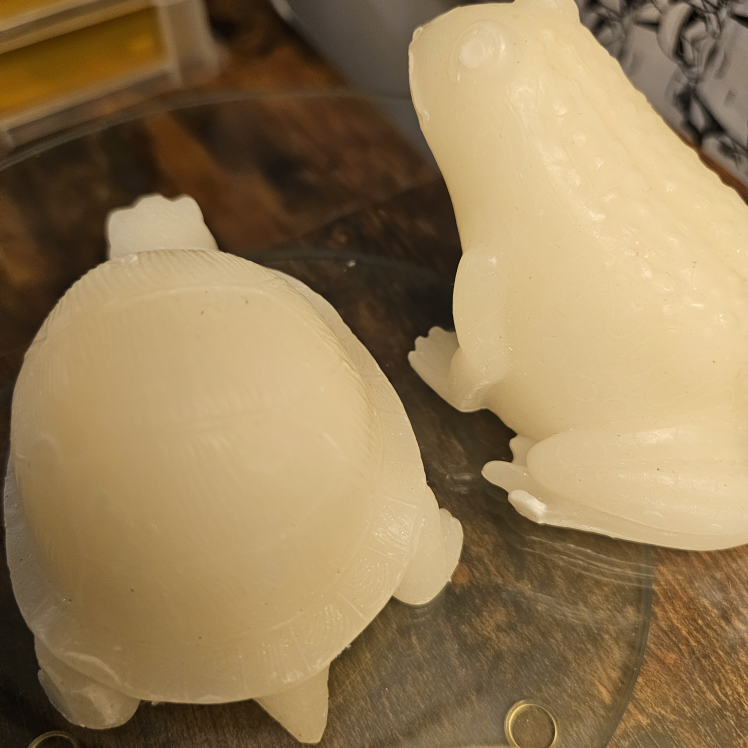 wax faux candles turtle & frog set - photo 2