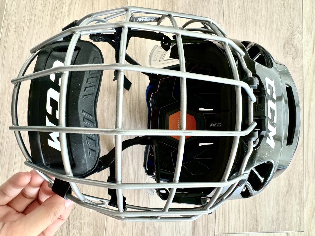 CCM Fitlite 3DS Junior Hockey Helmet Combo - photo 2