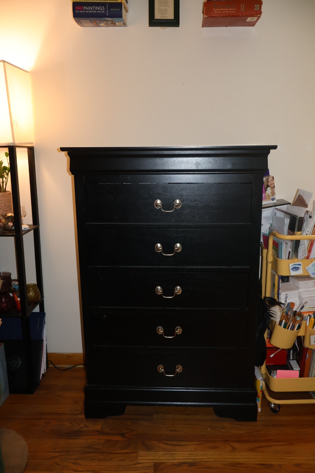 Black 5 Drawer Dresser