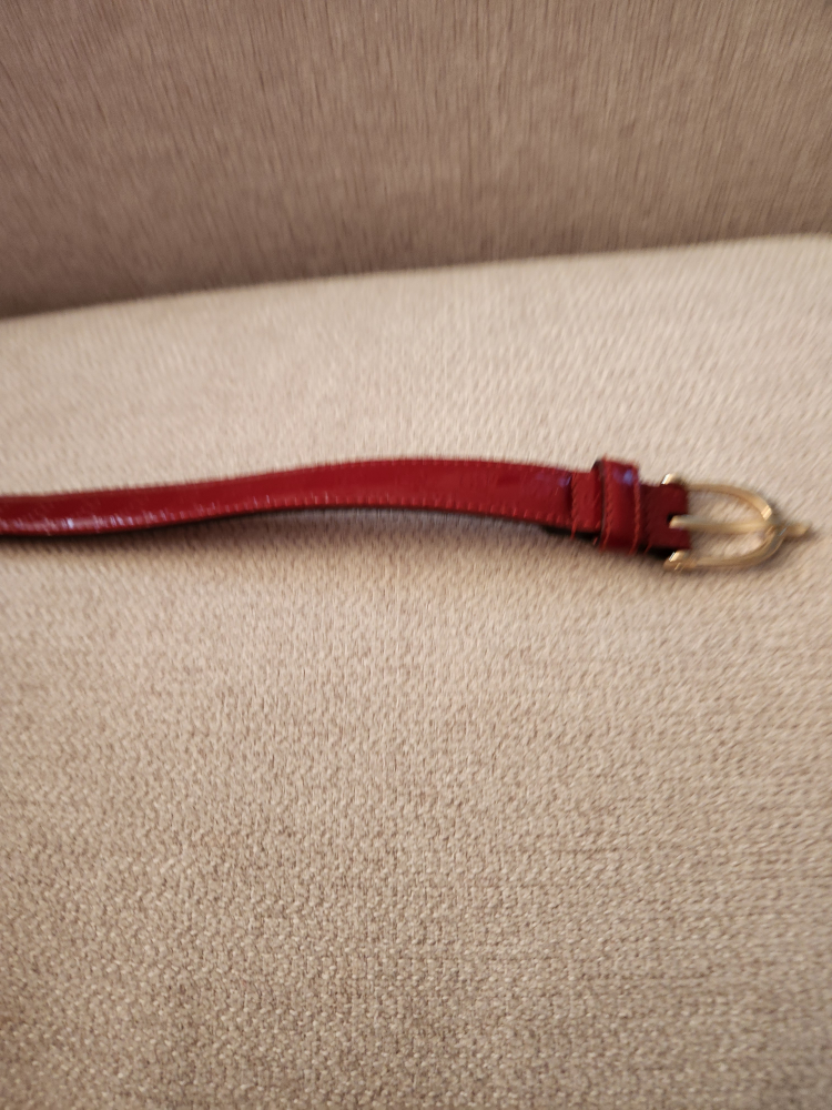 Gucci Red Leather Belt