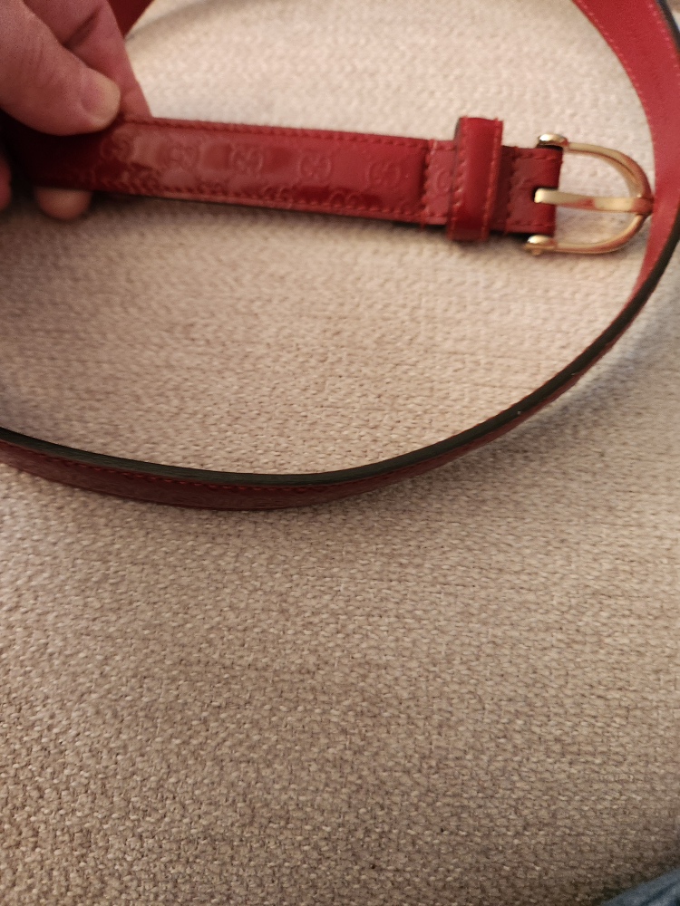 Gucci Red Leather Belt - photo 2