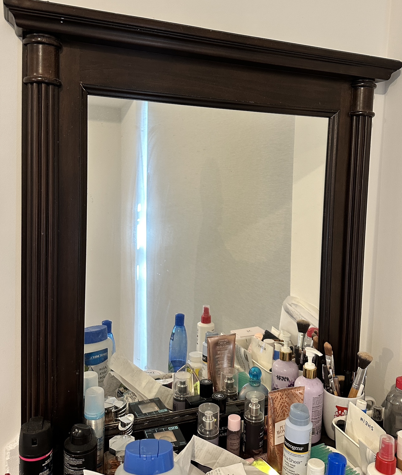 Large Wooden Mirror #freecycle