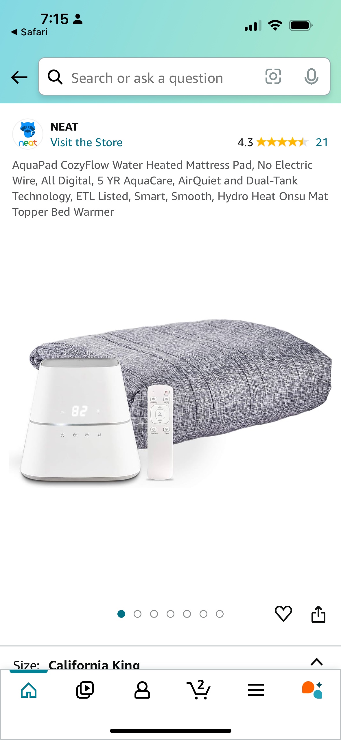 Water heated mattress pads (Queen & Full avail