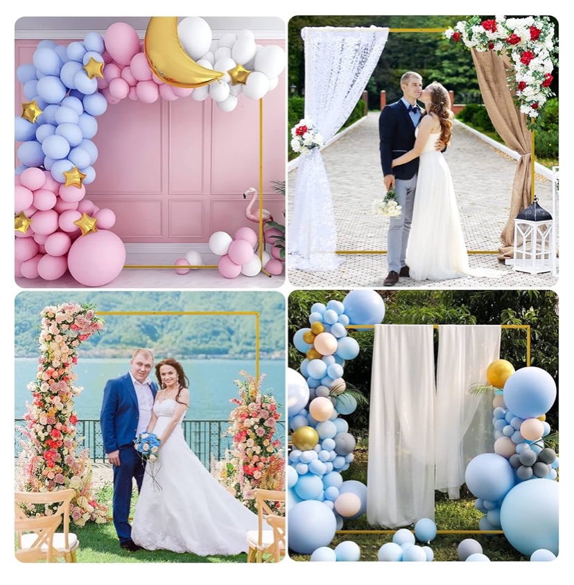Gold Backdrop Stand / Wedding or Event Arch - photo 5
