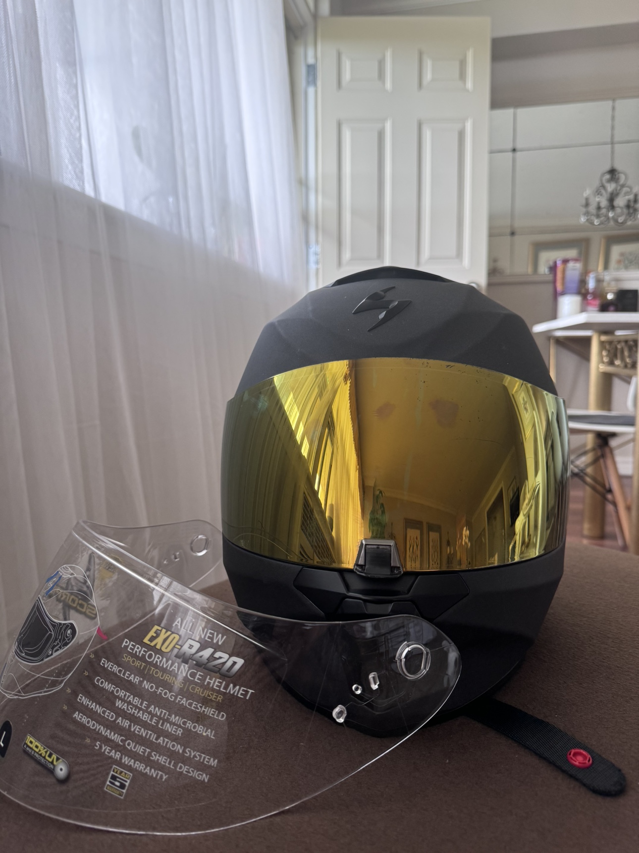 Used Scorpion Exo-R420 Helmet Size Large image indicator(2)