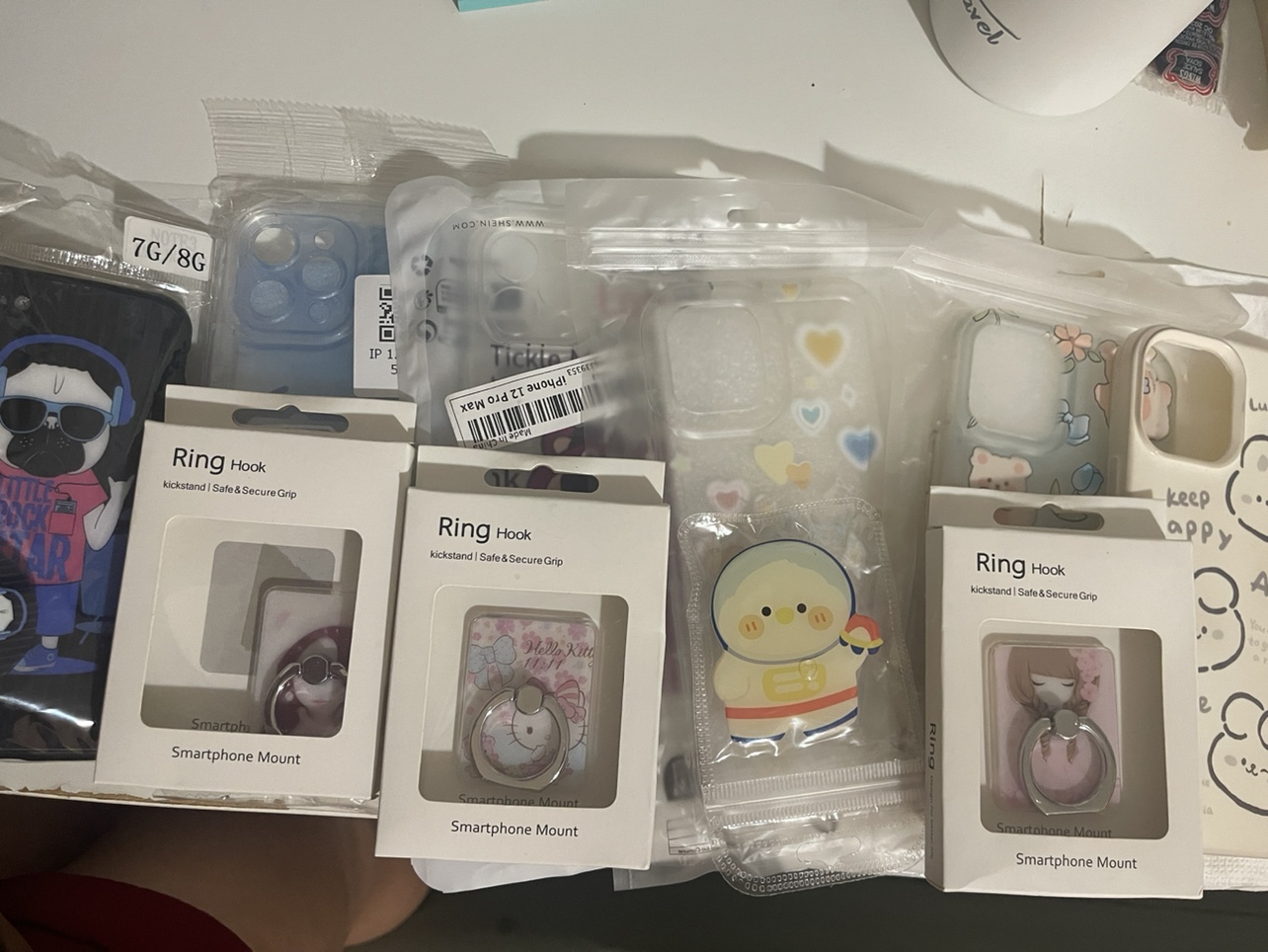 Phone cases, food containers, hand wamer