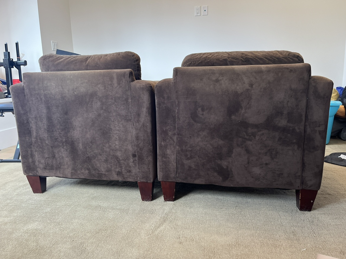 Brown velvet chairs - photo 2