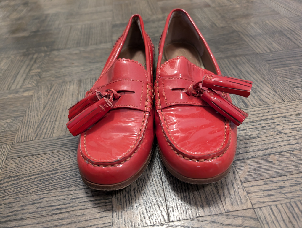 Coach Red Tassel Loafers thumbnail