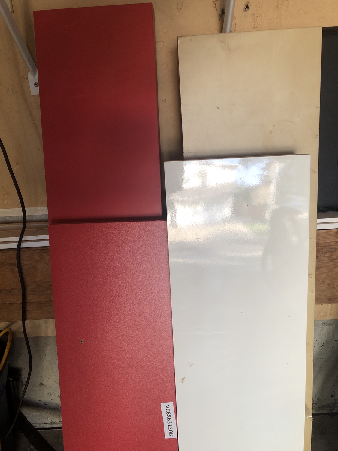 Red and White shelves for walls