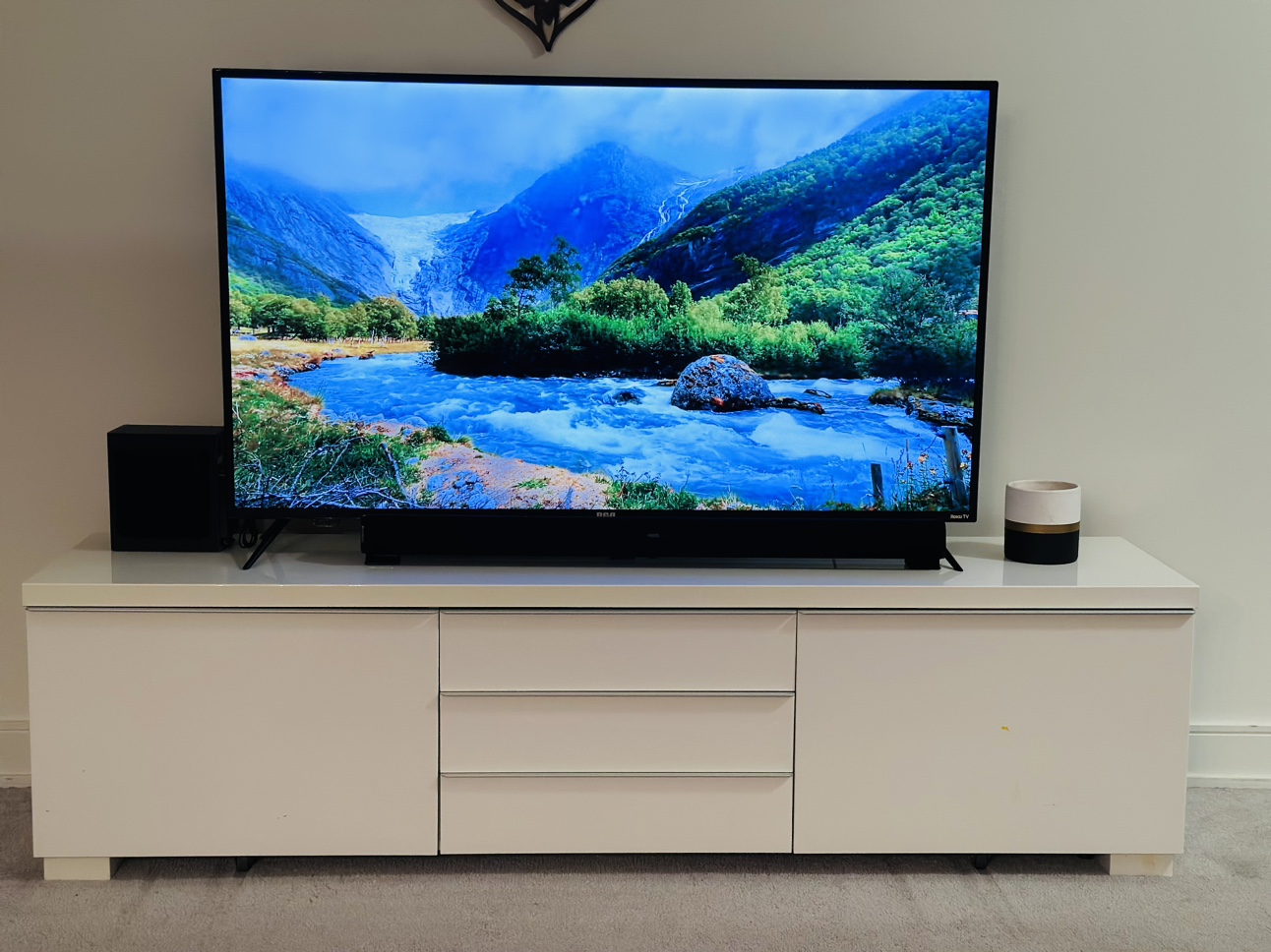 TV Stand white gloss finish