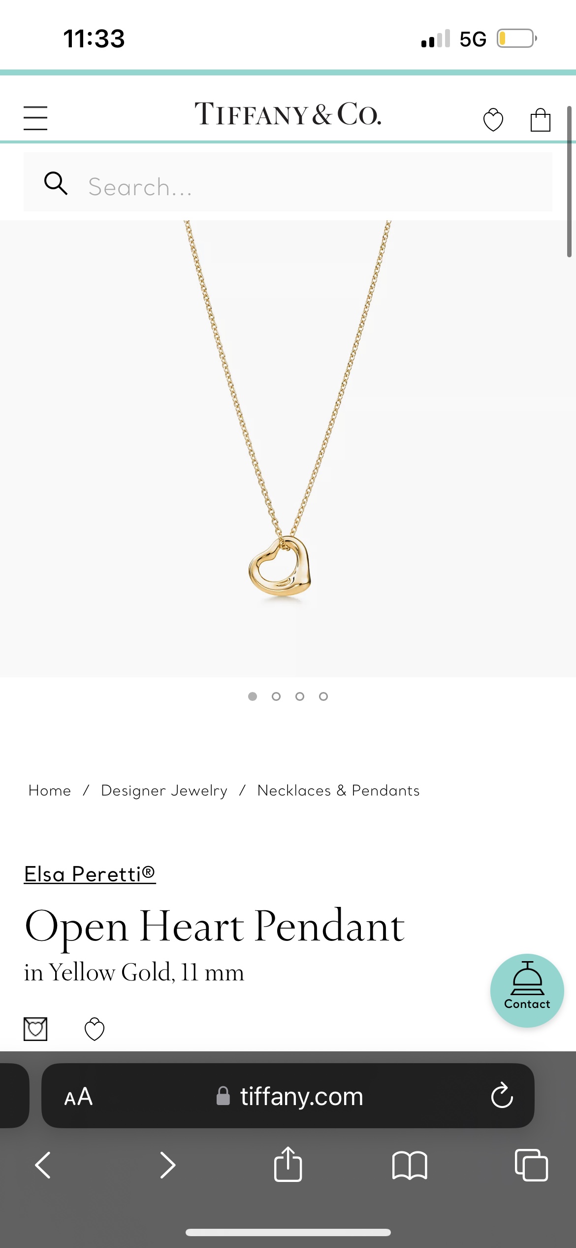 Tiffany yellow gold necklace - photo 3