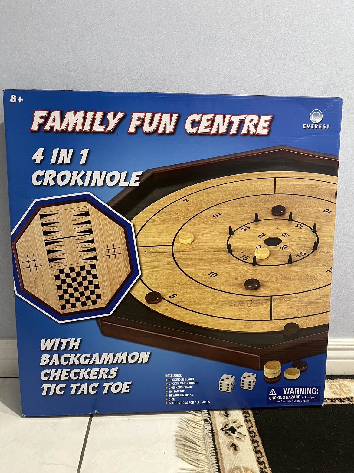 Everest Family Fun Centre 4 in 1 Crokinole thumbnail