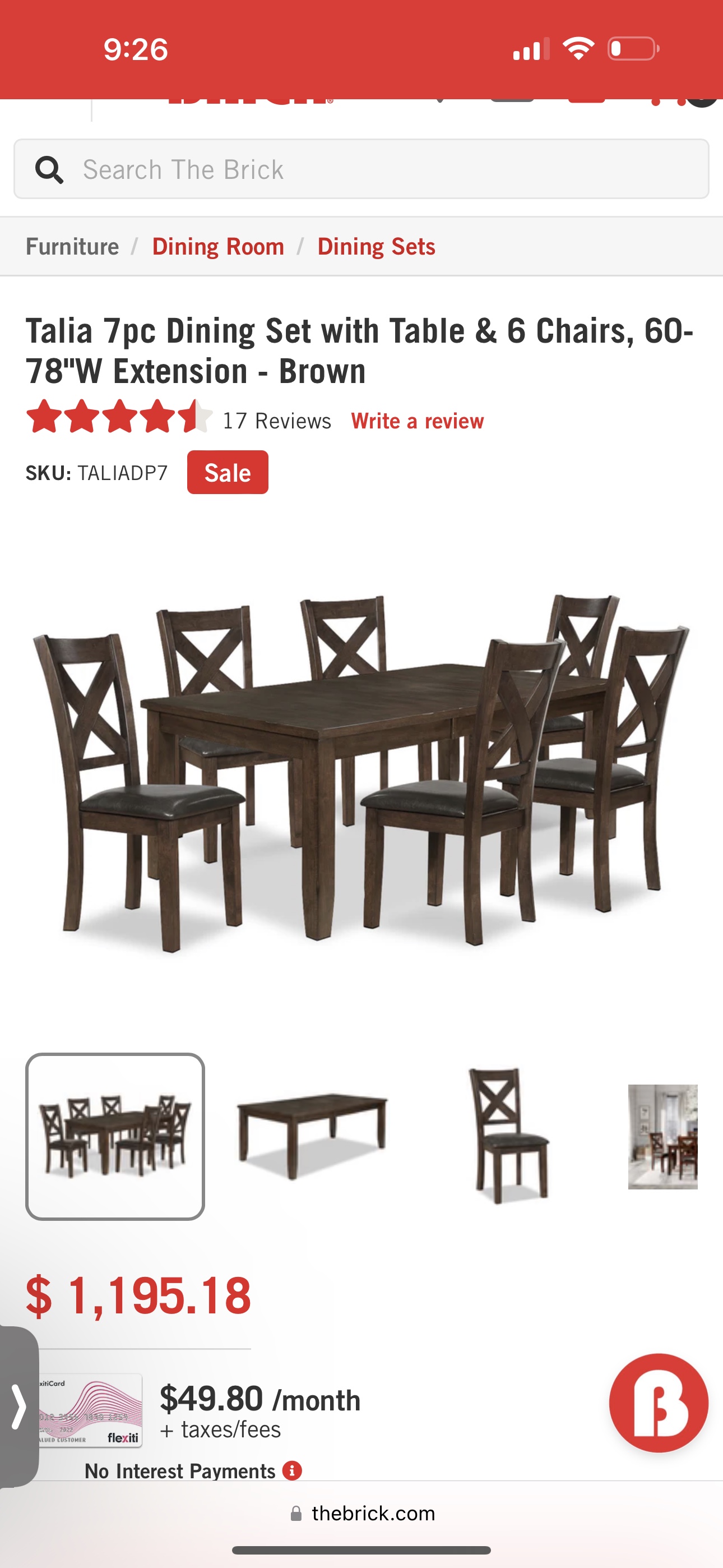 Dining set with table 6 chairs and extension - photo 2