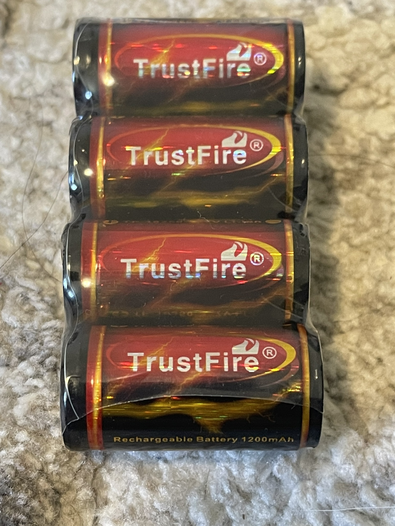 TrustFire 18350 Rechargeable Batteries. Pack of 4 for $4. image indicator(2)