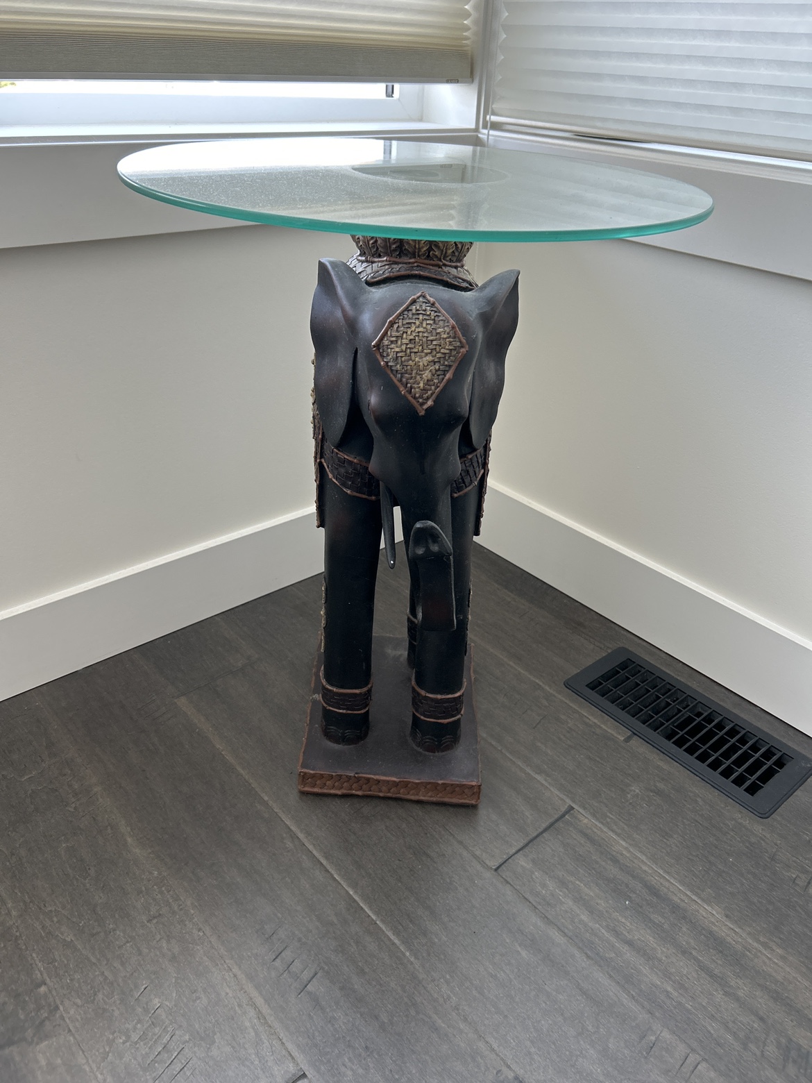Elephant Glass Top Table