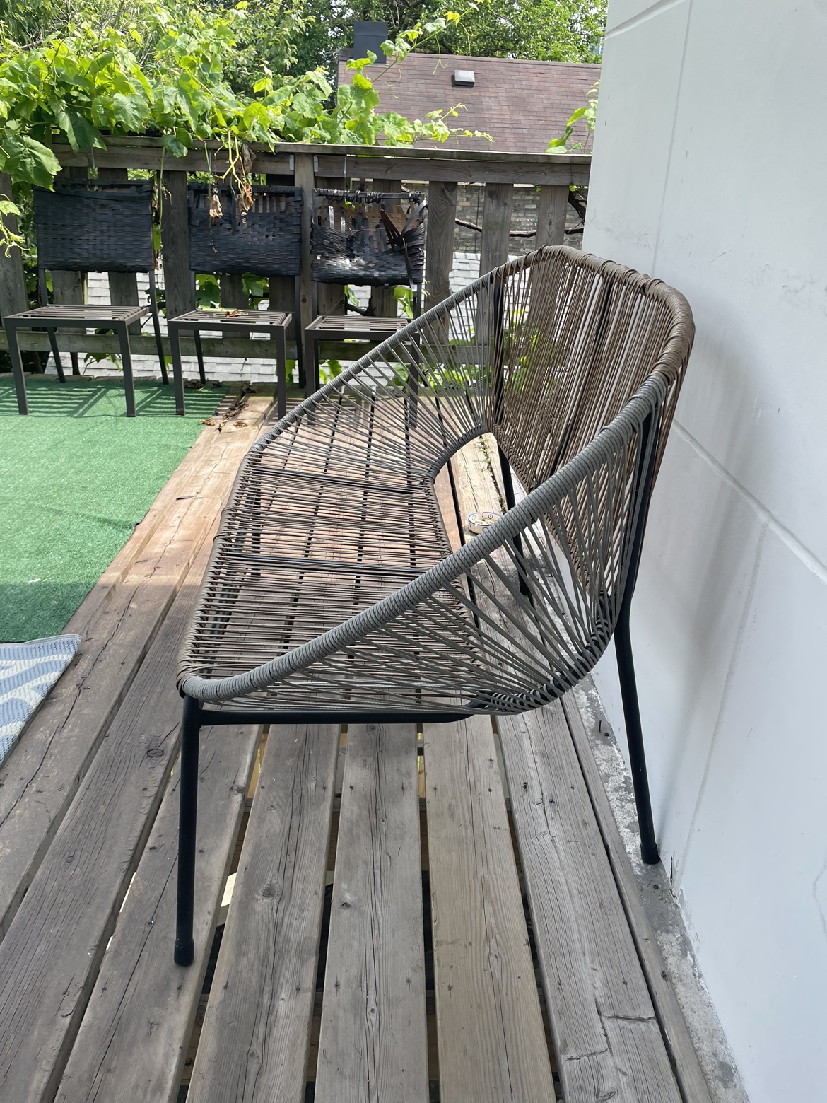 Wicker Patio Bench - photo 2