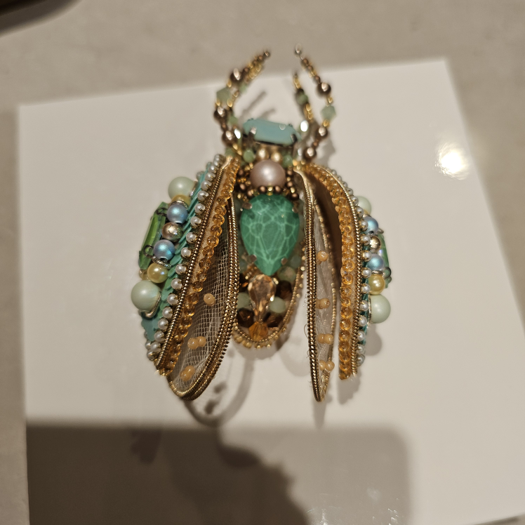 Bejeweled Bug Brooch thumbnail