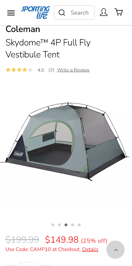 Coleman 4 Person Tent. camping chair. Dust Tarp - photo 2