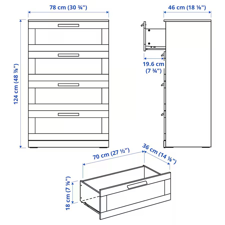 IKEA BRIMNES 4-chest drawer - photo 2