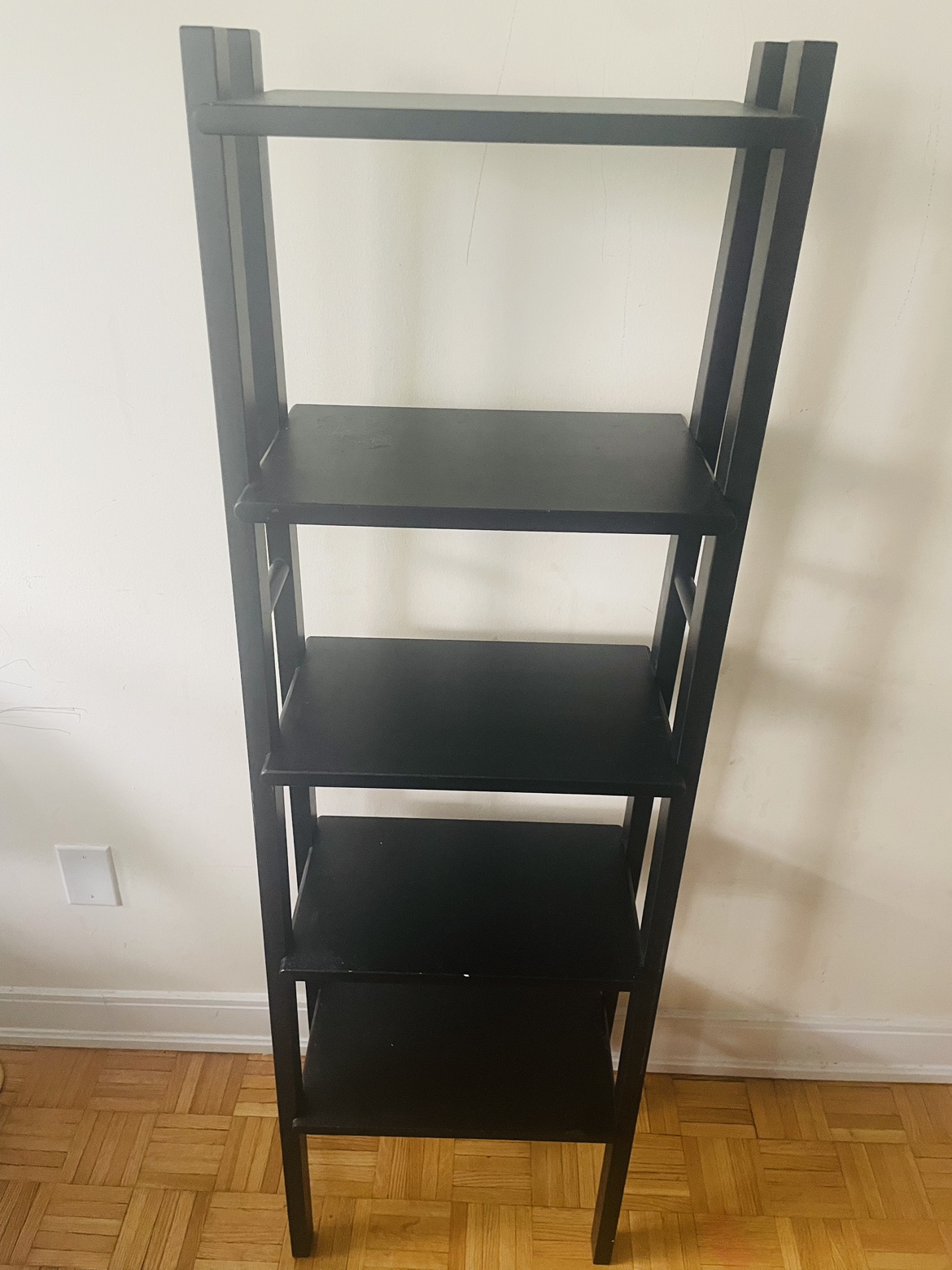 Black 5-shelf bookcase