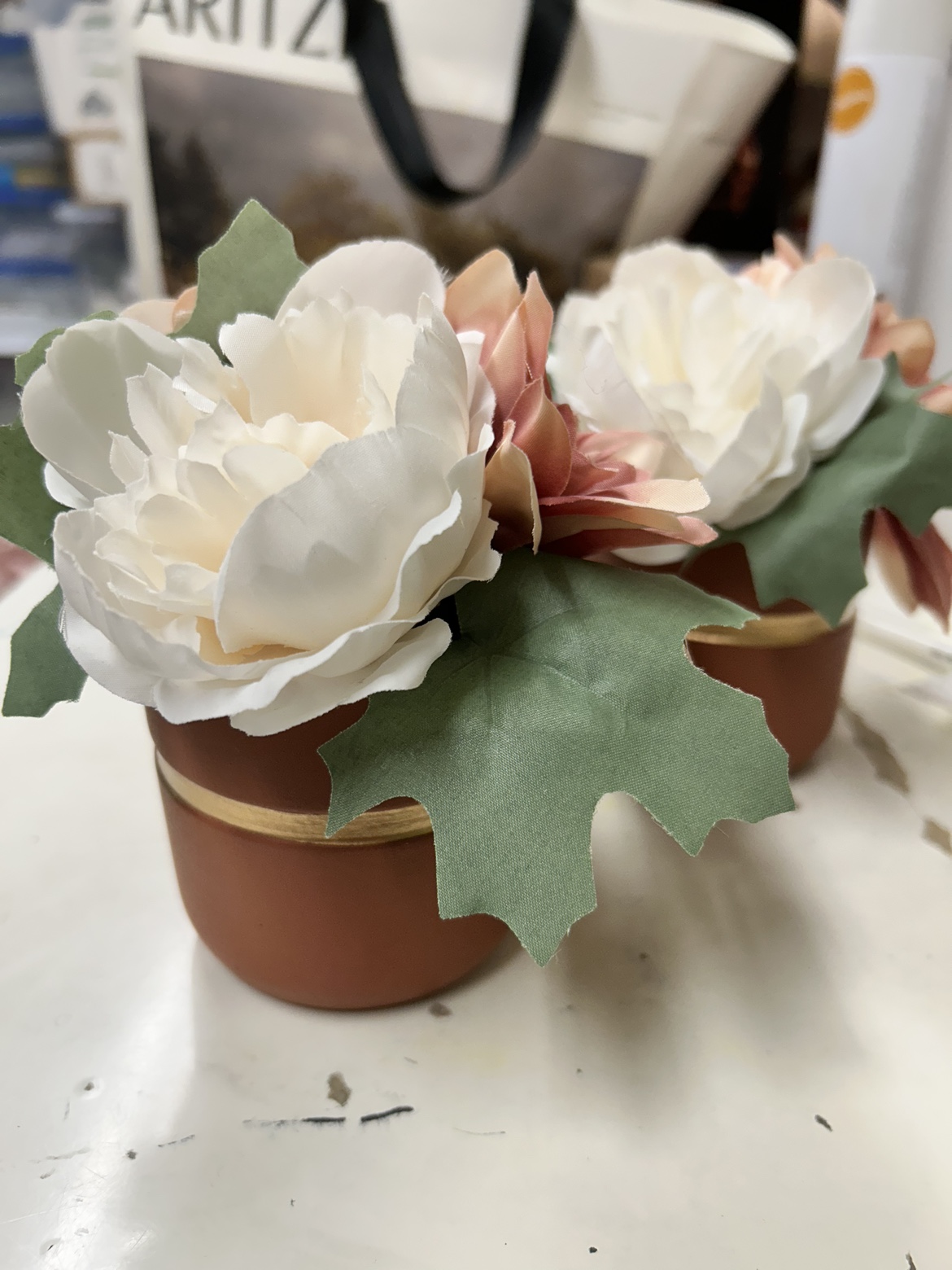 Potted Silk Floral Decor x2 image indicator(3)