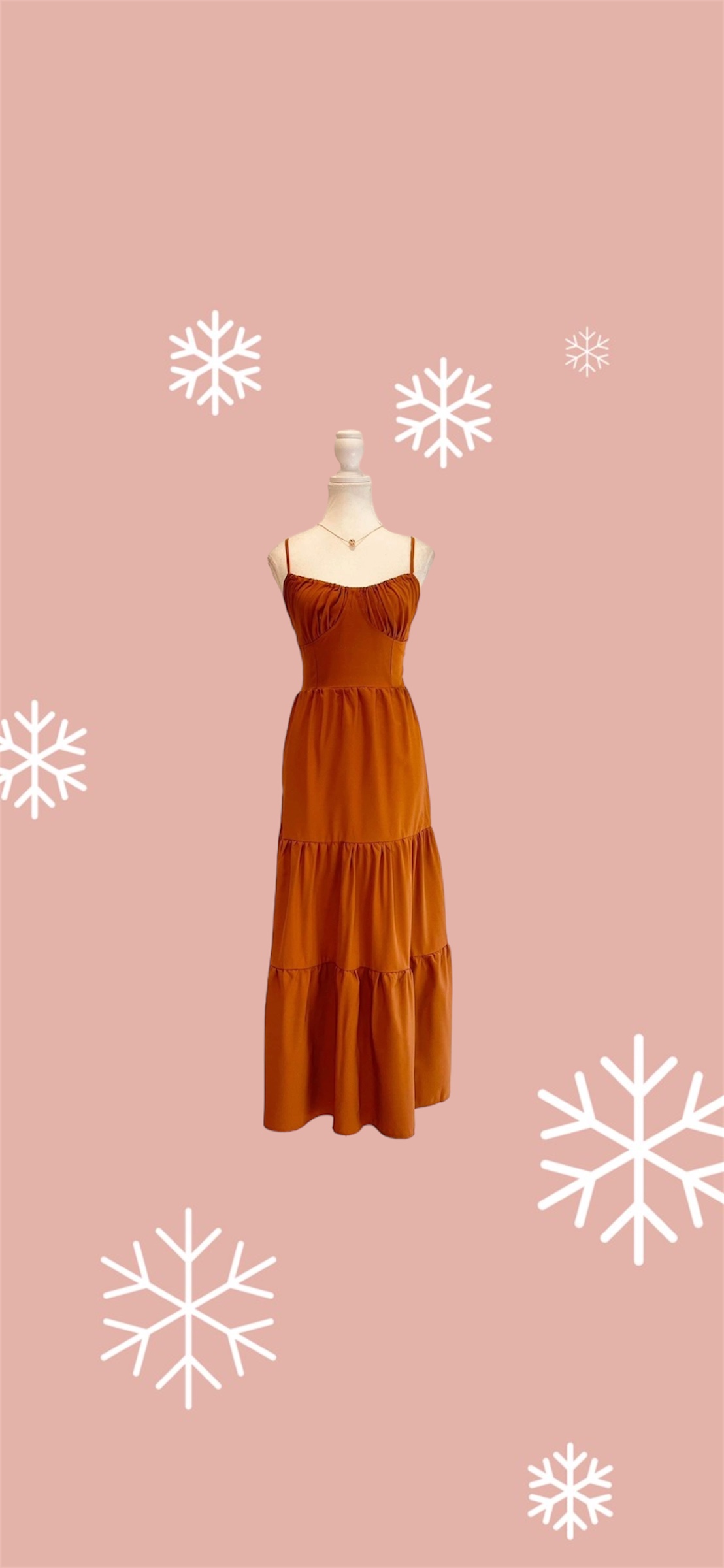 Orange Tiered Sundress thumbnail