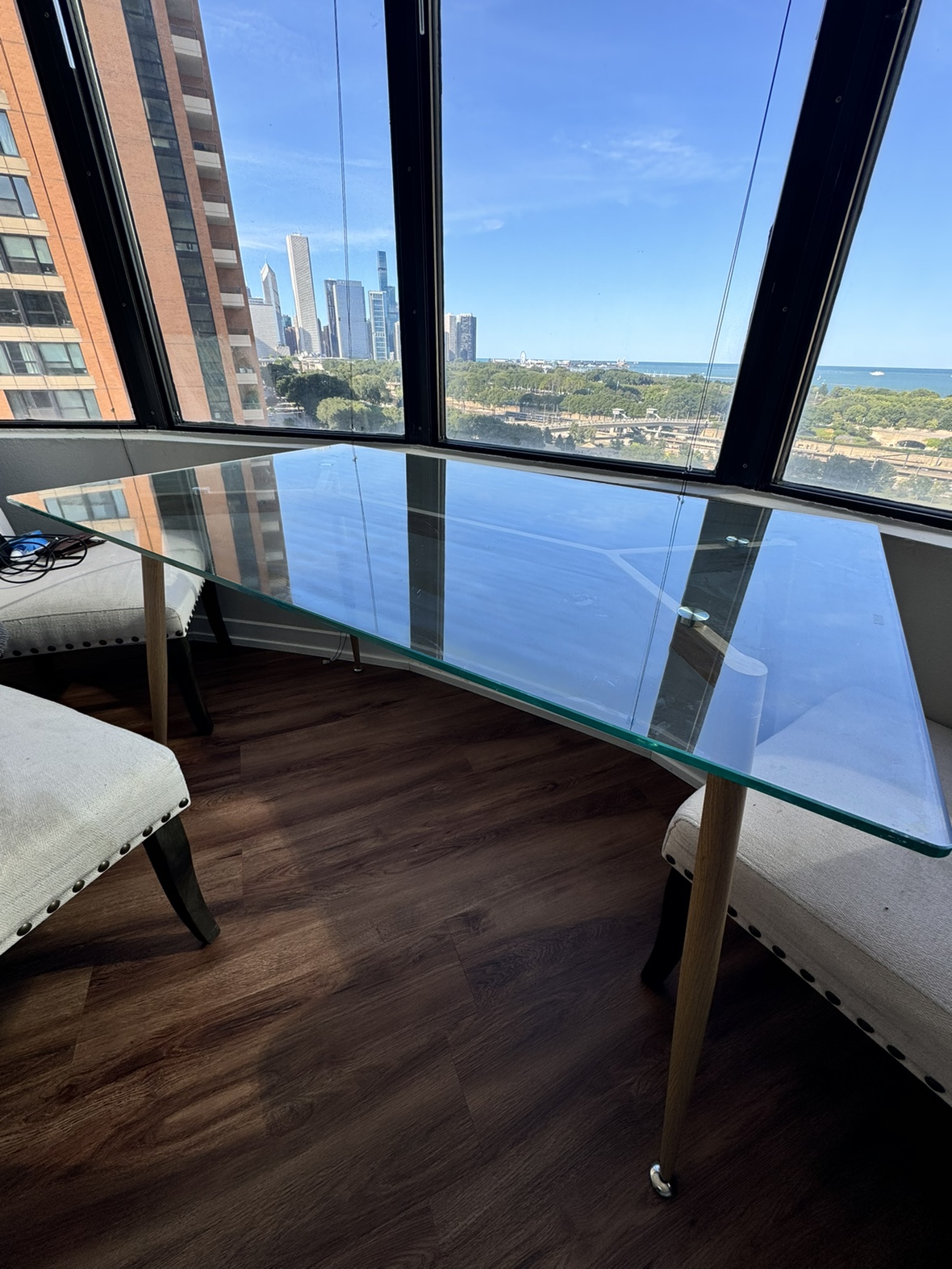 Glass Top Dining Table