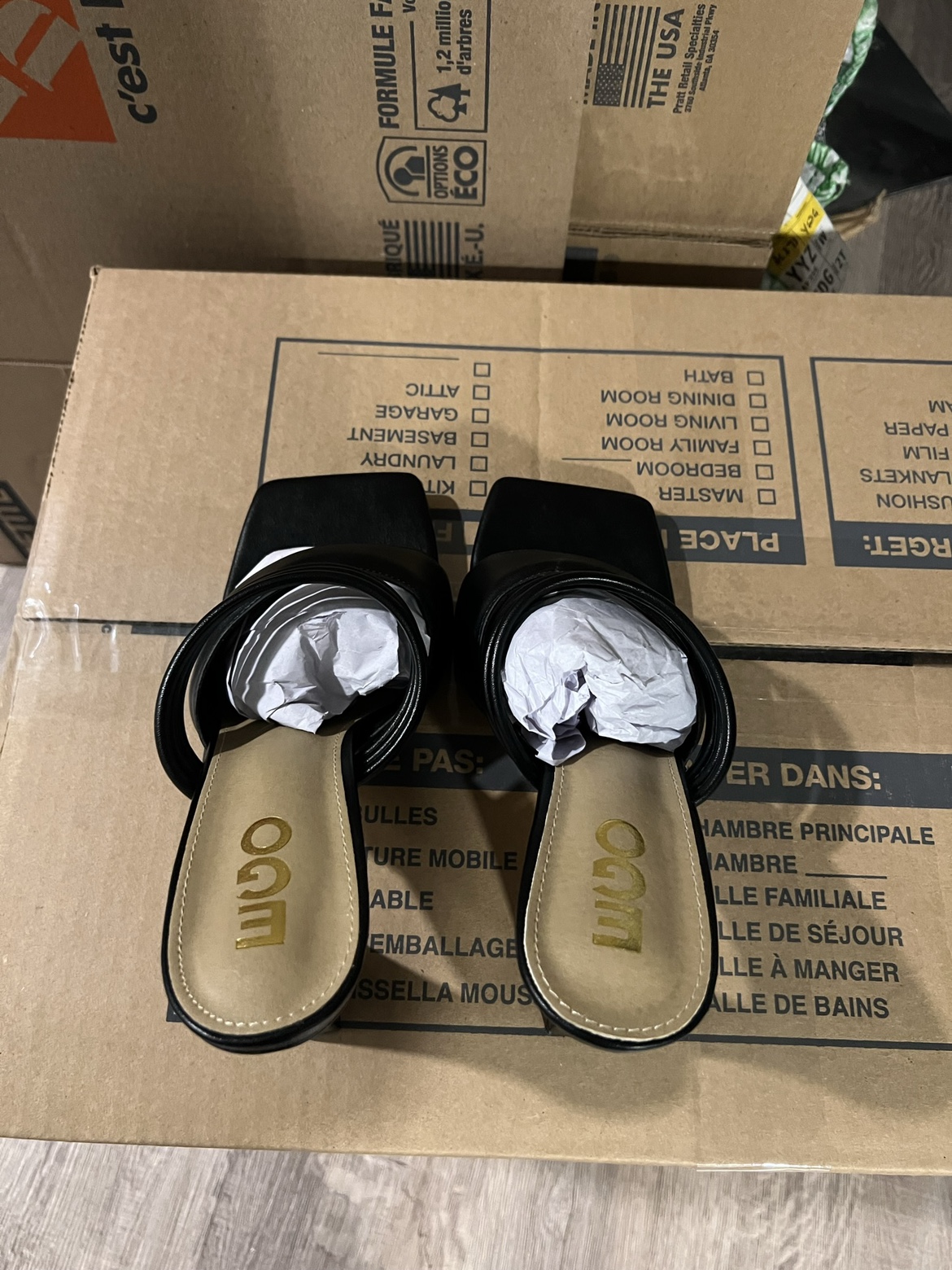 EGO Black Heeled Sandals (Size 10) - NEW image indicator(2)