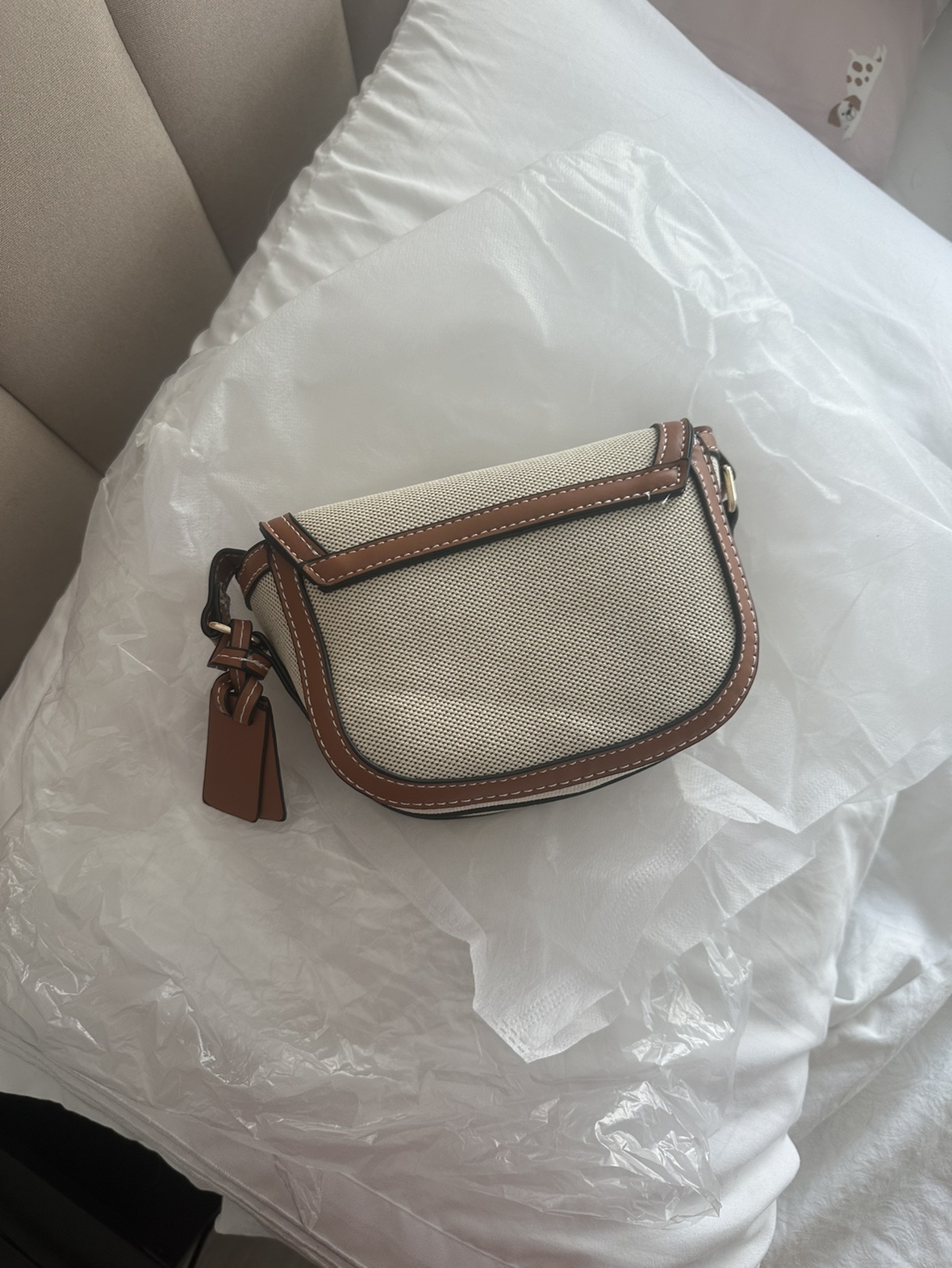 Brand new Brown and Off White Crossbody Bag image indicator(4)