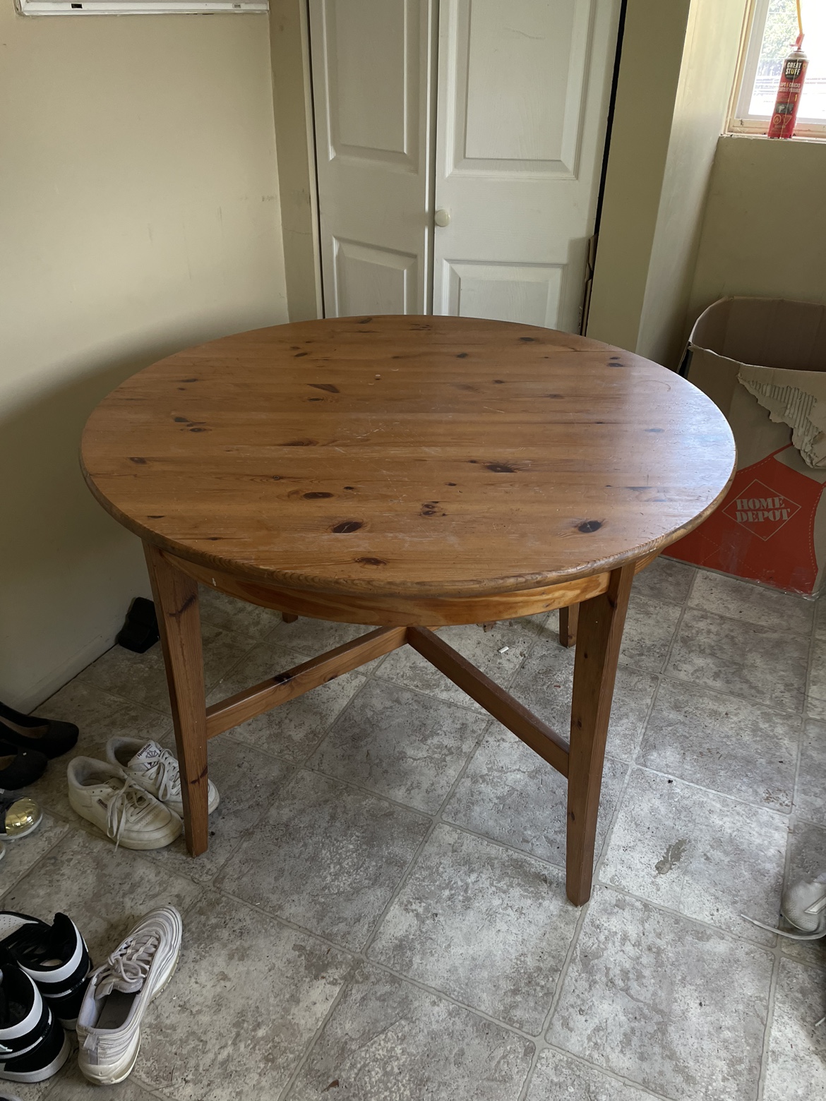 #freecycle Round Wooden Table - photo 4