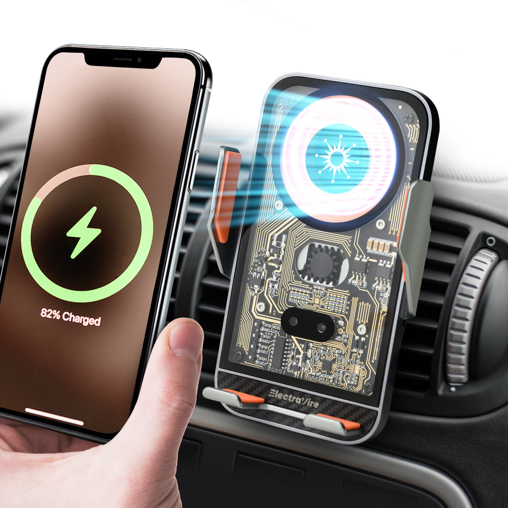 ElectraVire Wireless Car Charger (𝟰𝟱% 𝗼𝗳𝗳-  𝗹𝗶𝗺𝗶𝘁𝗲𝗱 𝘁𝗶𝗺𝗲 𝗱𝗲𝗮𝗹)