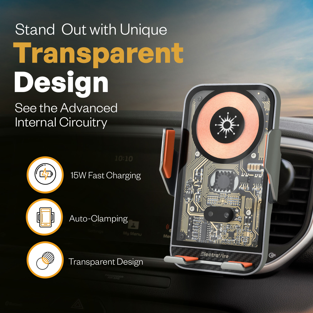 ElectraVire Wireless Car Charger (𝟰𝟱% 𝗼𝗳𝗳-  𝗹𝗶𝗺𝗶𝘁𝗲𝗱 𝘁𝗶𝗺𝗲 𝗱𝗲𝗮𝗹) - photo 2