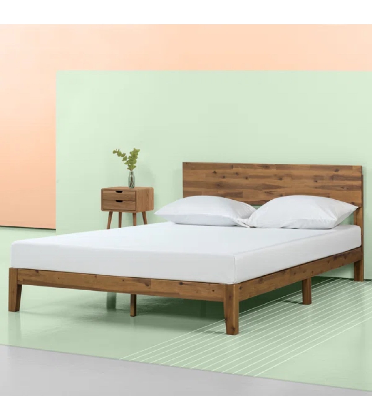 Queen size Wood bed frame - photo 2