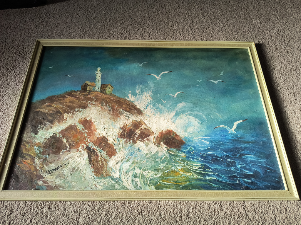 Framed Lighthouse Painting - photo 5