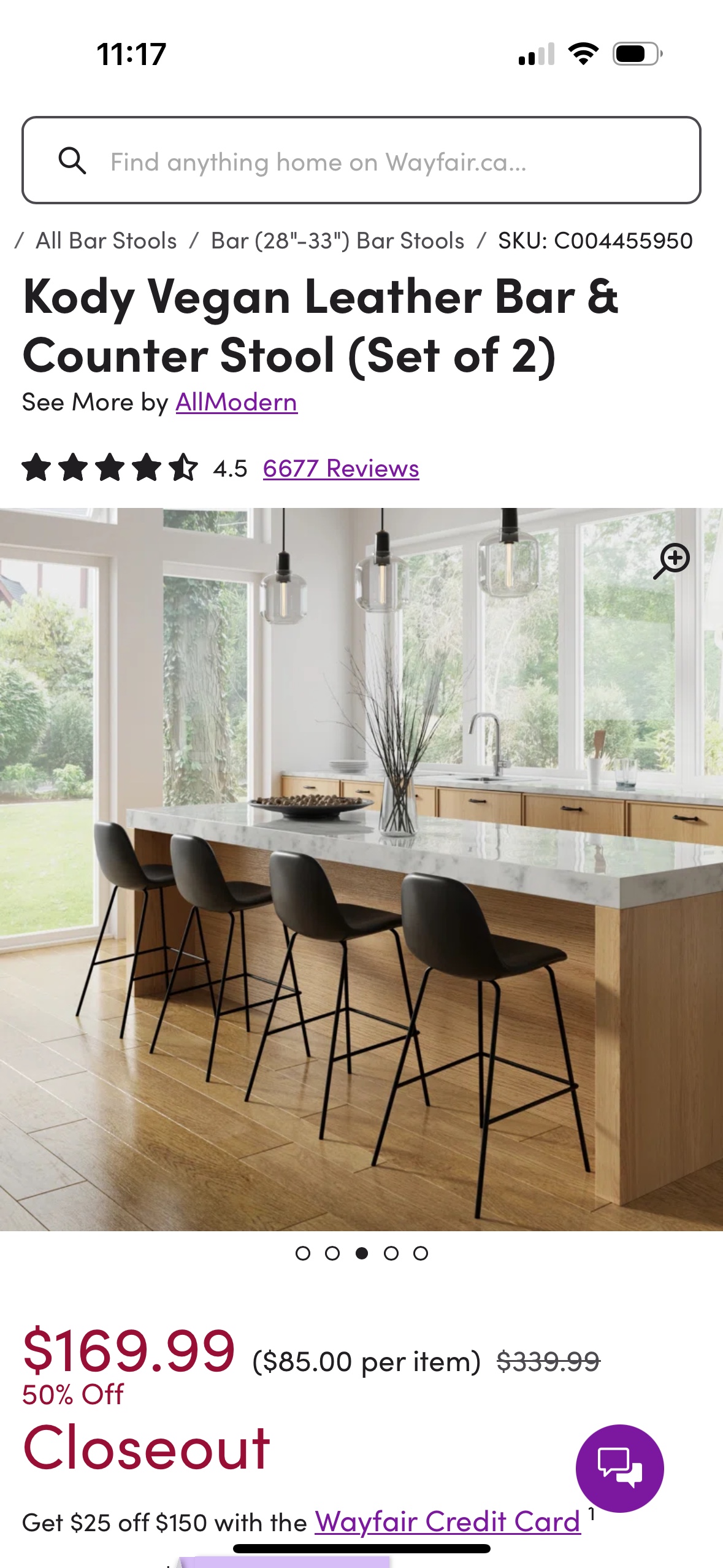 Barstools set of 2 - photo 2