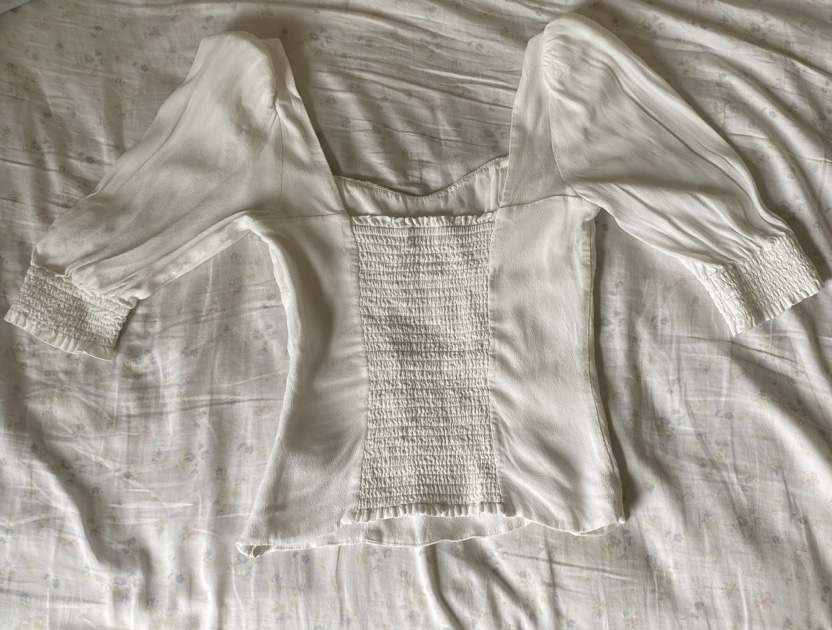 Wilfred White Puff Sleeve Top Size S Aritzia - photo 2
