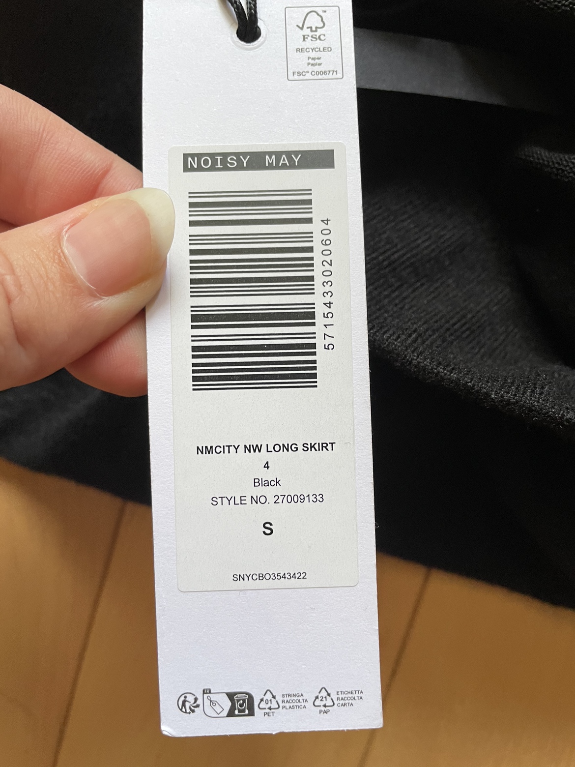 NEW Noisy May Black Midi Skirt - size small image indicator(3)