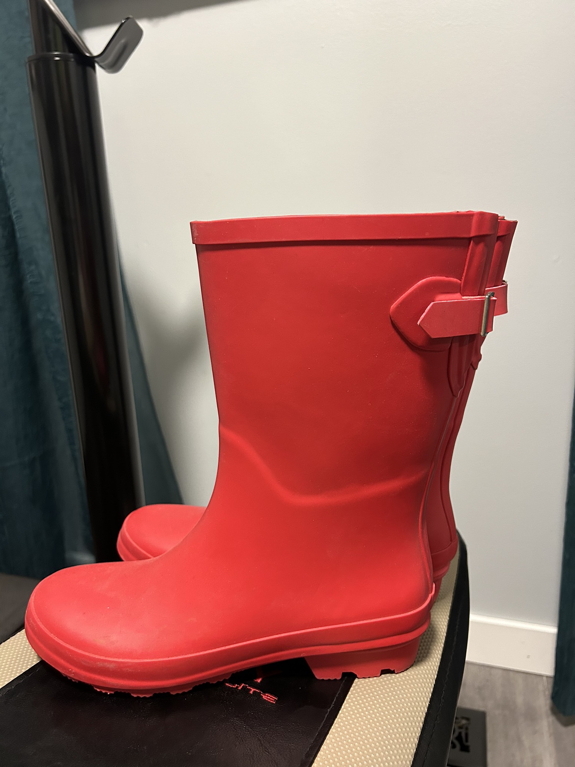 Red Rain Boots size 9