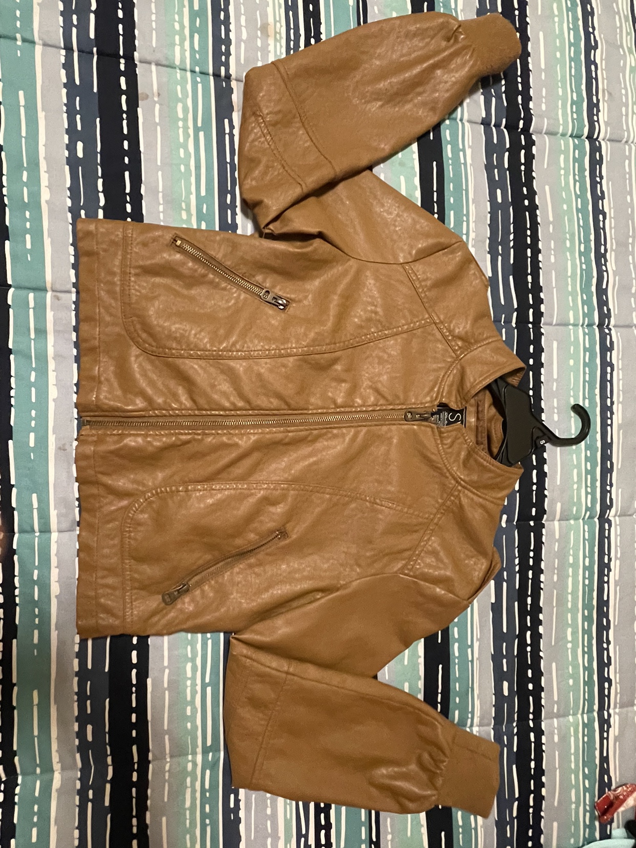 Brown Faux Leather Jacket - photo 2