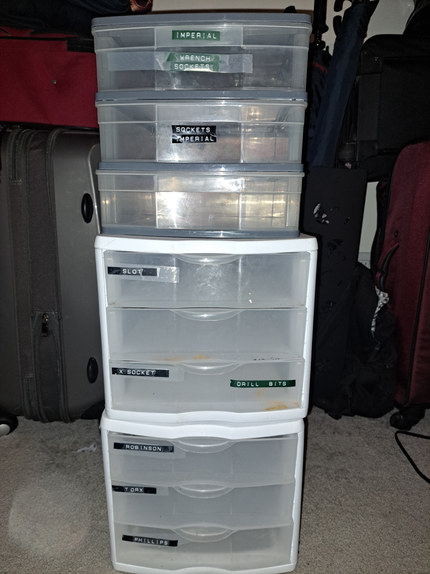 3 Clear Plastic Storage Multi Drawers/organizers/bins thumbnail