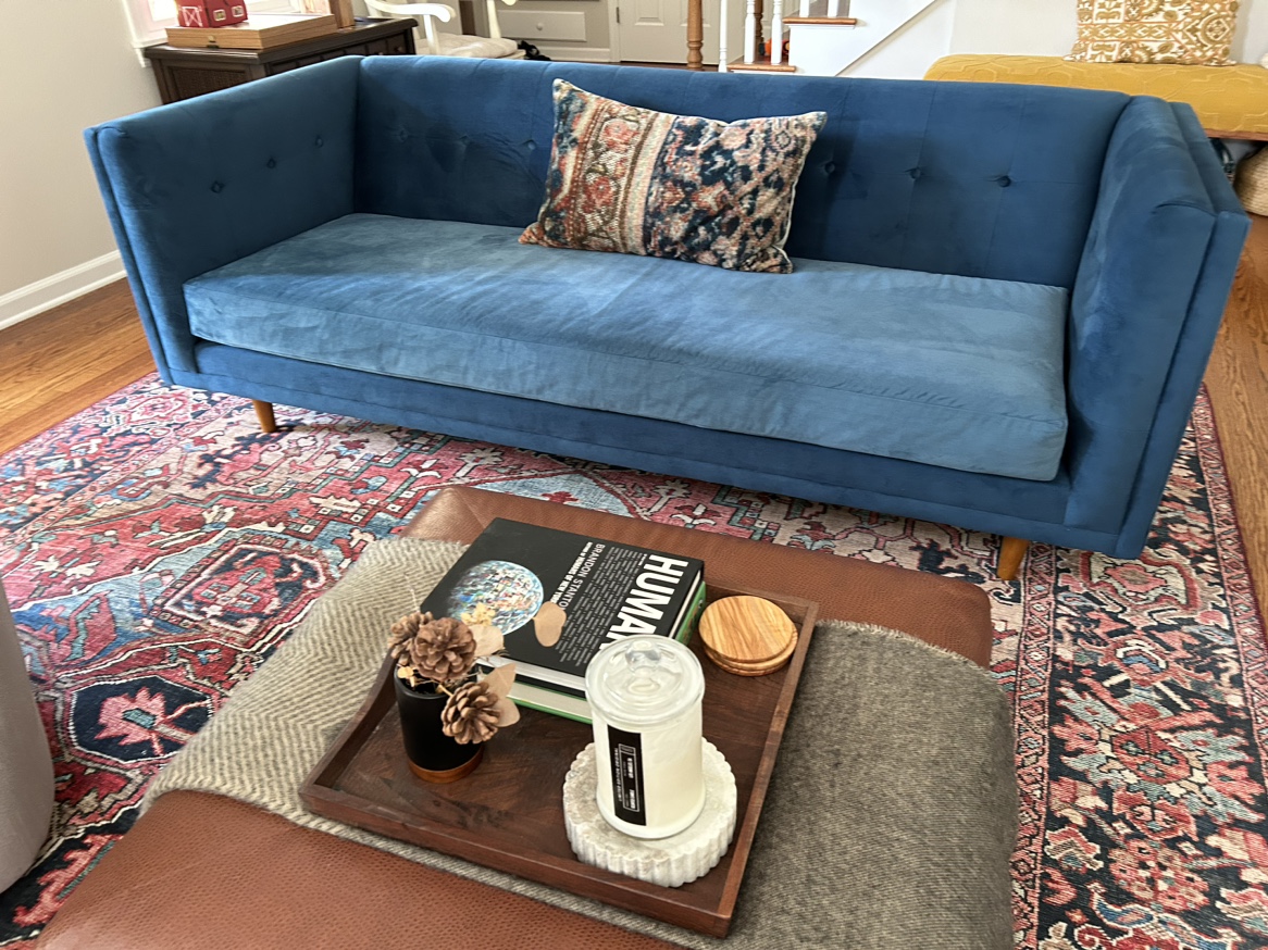 West Elm Velvet Couch