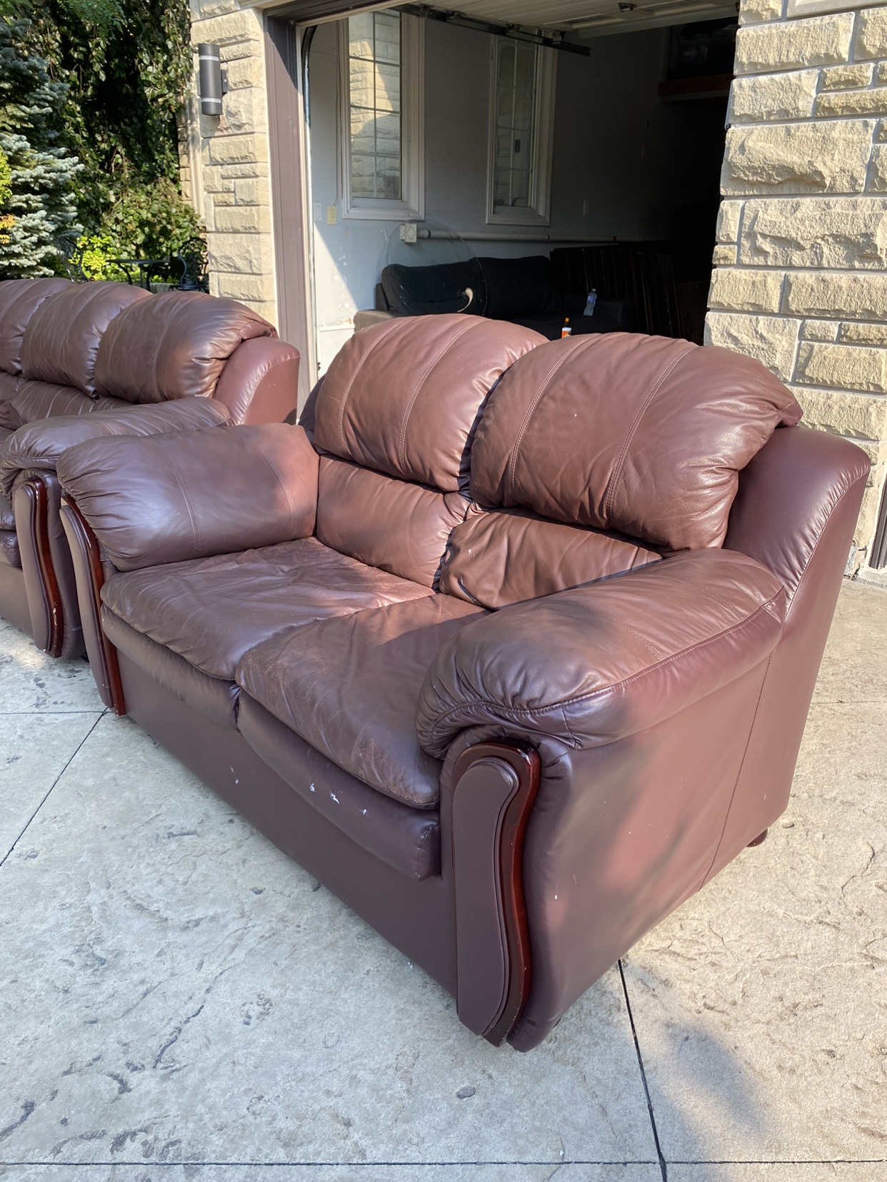Leather Sofa Set - photo 4