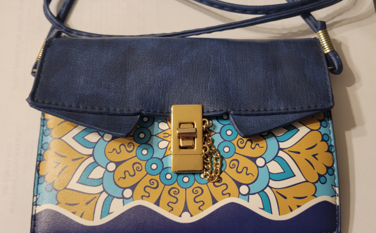 Blue and Gold Mandala Clutch bag image indicator(2)