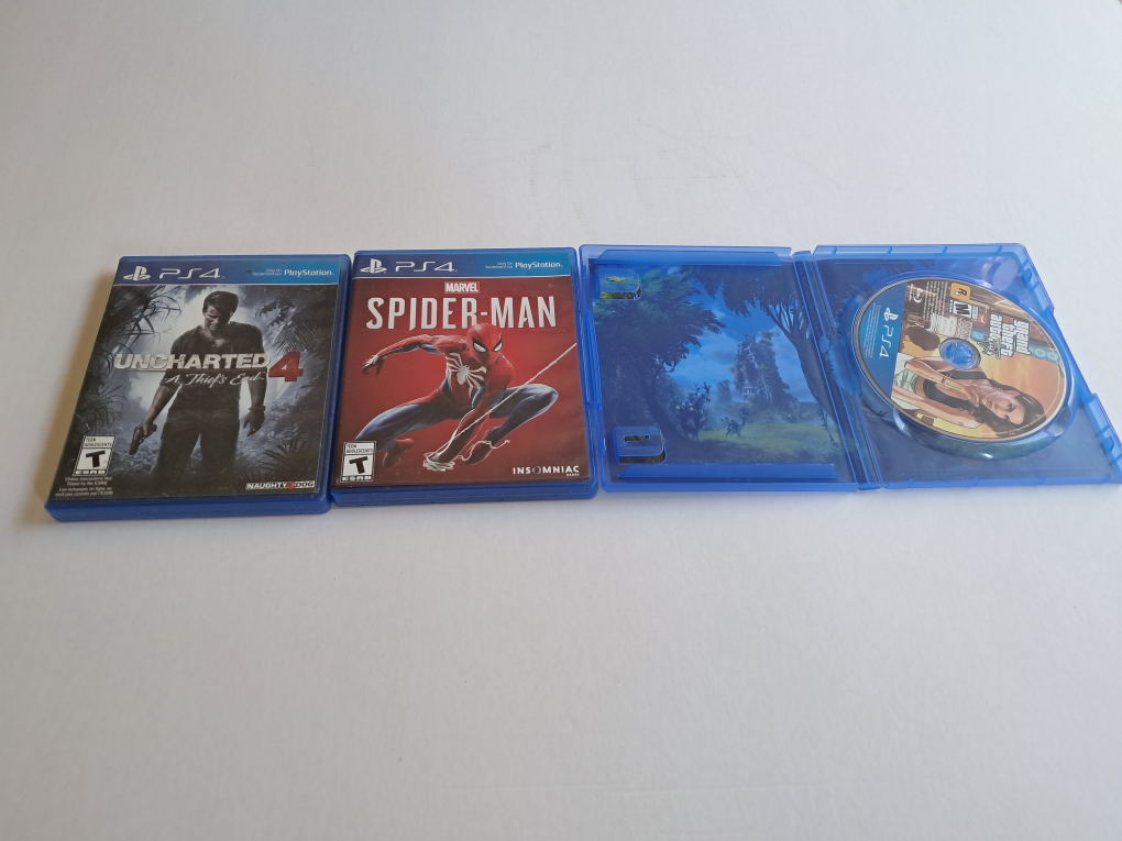 PS4 Games Bundle - Uncharted 4, Spider-Man, gta 5 thumbnail